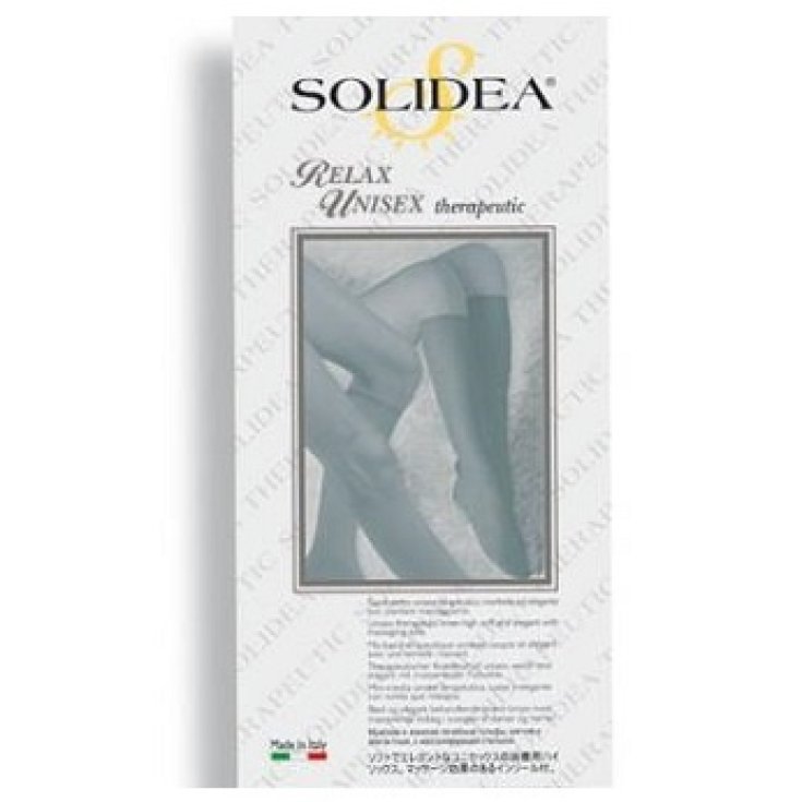 Solidea Relax Unisex Knee-Highs CL2 Plus Open Toe Black Color Size XL