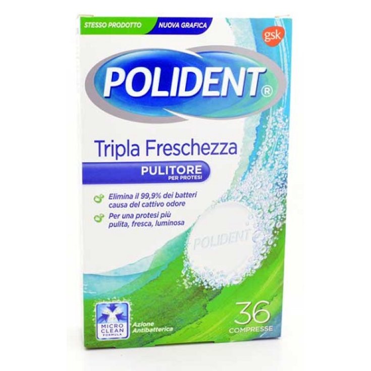 POLIDENT TRIPLE FRESHNESS 36CPR