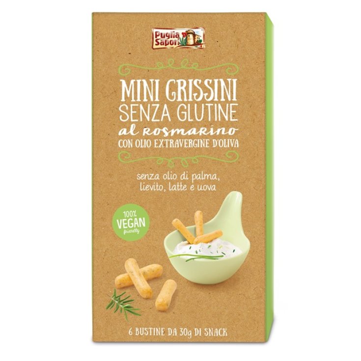 Puglia Sapori Mini Breadsticks With Rosemary Gluten Free 6x30g