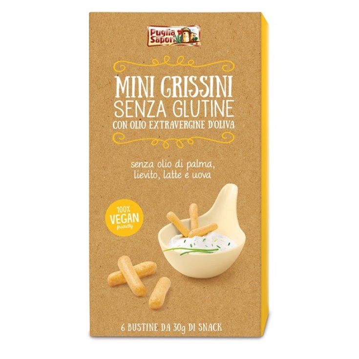 Puglia Sapori Mini Breadsticks With Olive Oil Gluten Free 6x30g
