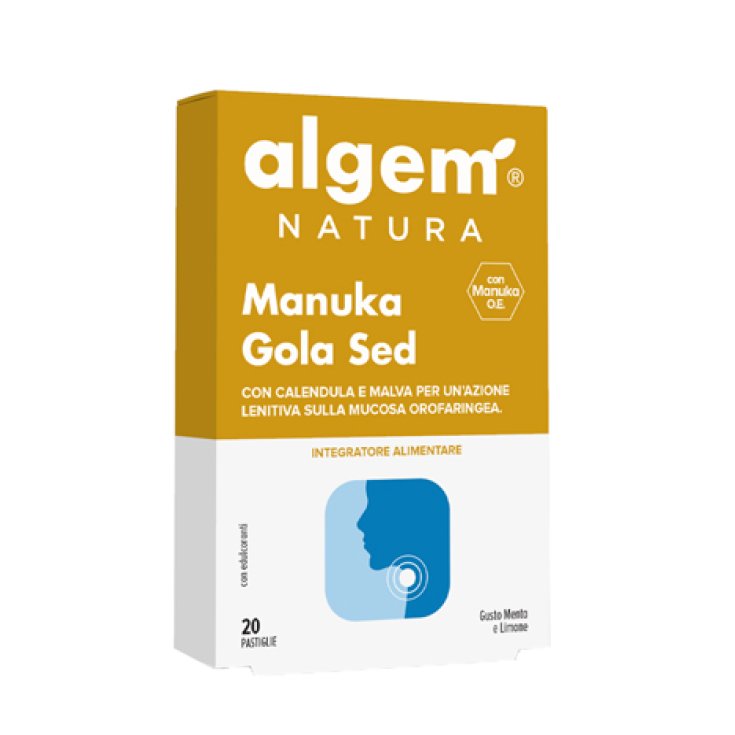 Algem Manuka Gola Sed Food Supplement 20 Balsamic Tablets Mint And Lemon Taste