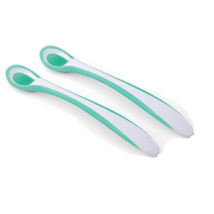 Nuvita Baby Set 2 Thermosensitive Spoons Green Color