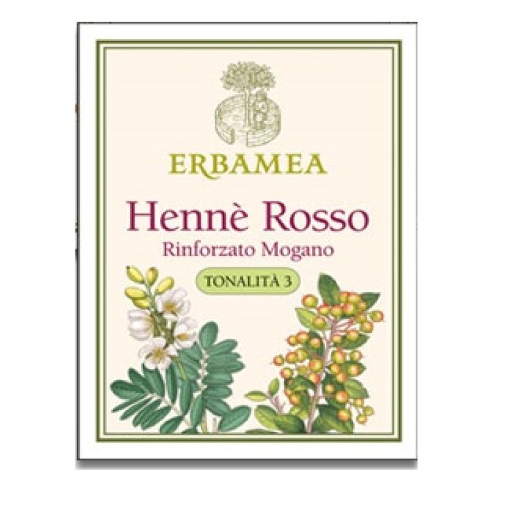 Erbamea Hennè Rosso Rinforzato Mogano, 100 g