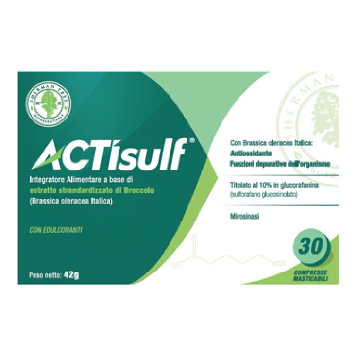 Actisulf 600mg Food Supplement 30 Chewable Tablets