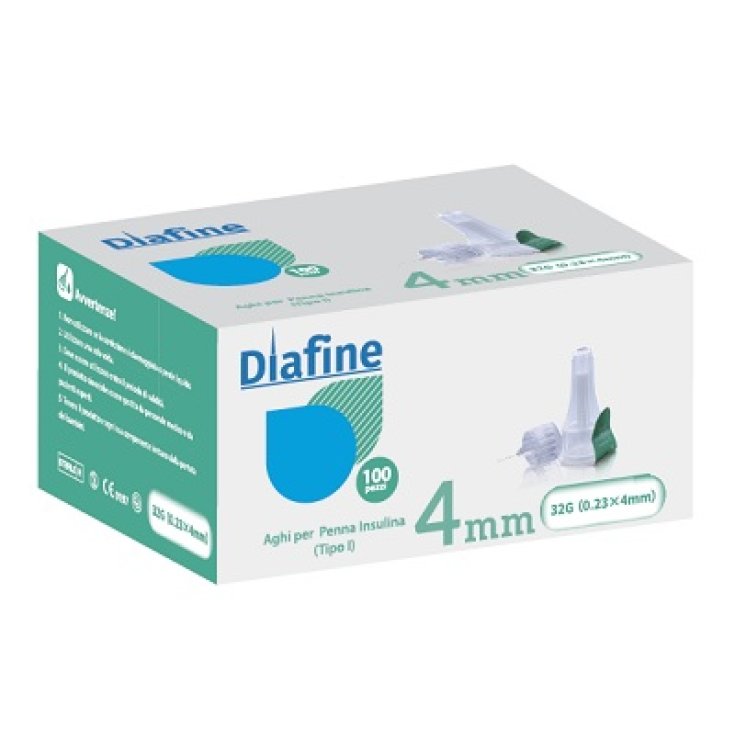 Diafine Lancing Needle 32G x 4mm Diacare 100 Pieces