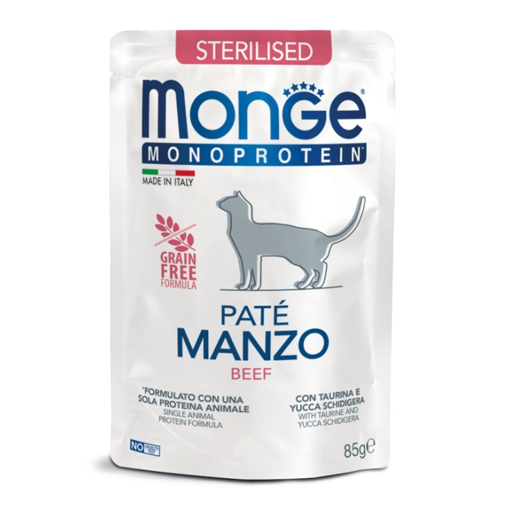 MONGE CAT STERIL BEEF PATE85G