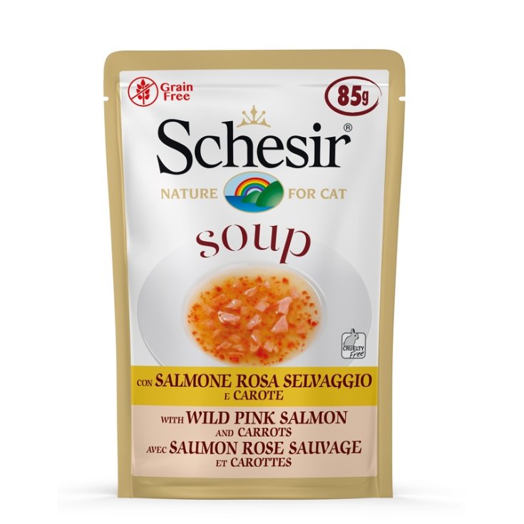 SCHESIR CAT SOUP PINK SALM 85G