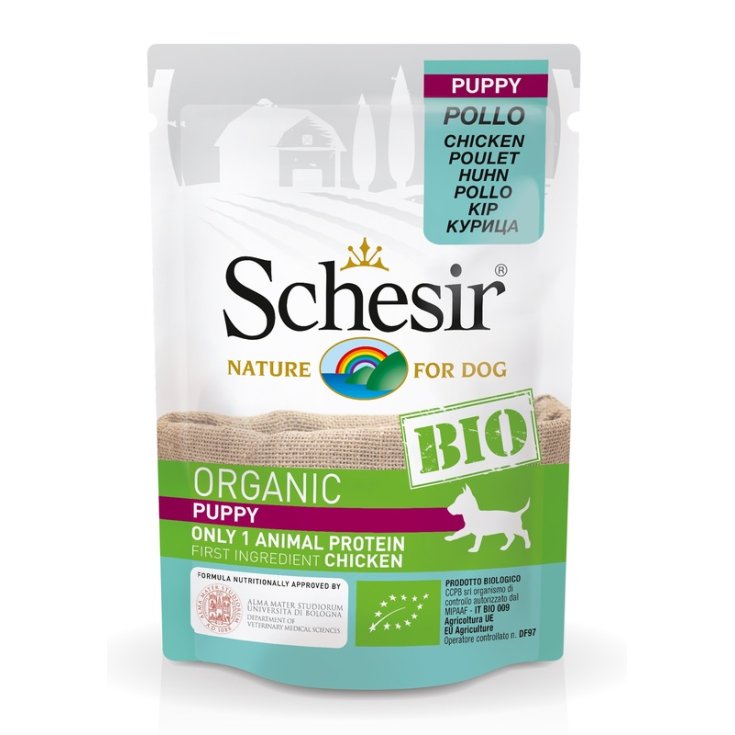 SCHESIR ORGANIC DOG PUPPY CHICKEN 85G