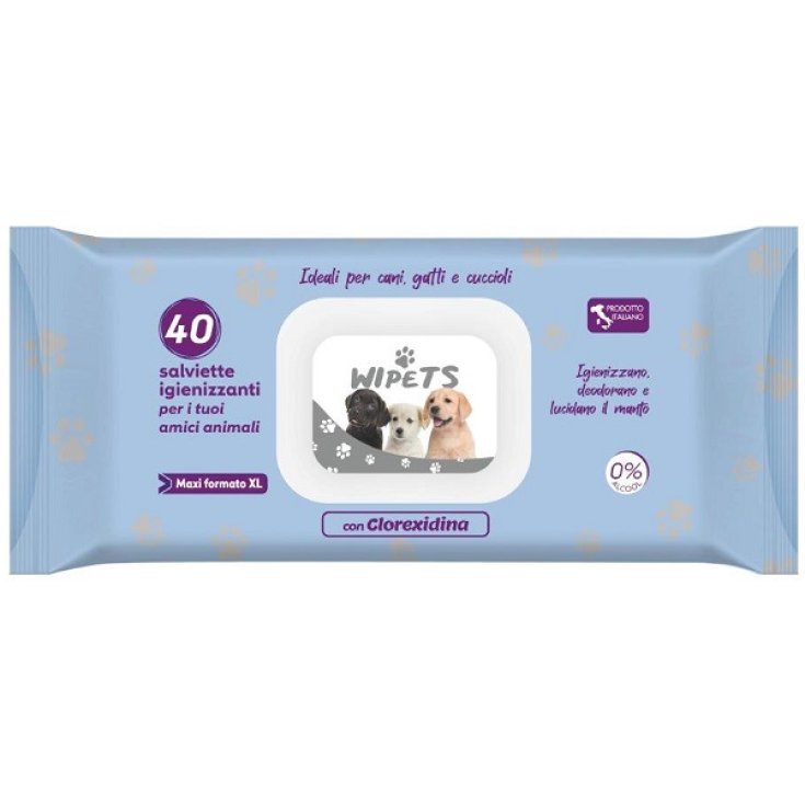 Idrofil Wipets Salviettine Clorexidina per Animali, 40 Pezzi
