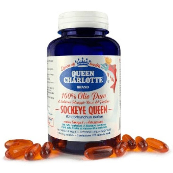 Queen Charlotte Sockeye Pure Red Salmon Wild Oil Food Supplement 120 Capsules