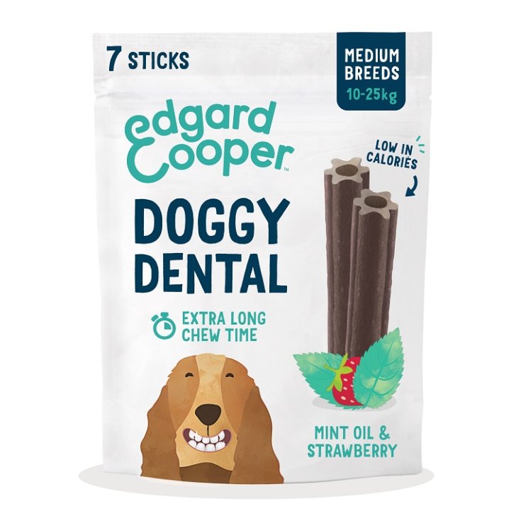 E&C DOG DENTAL STRAWBER/MINT M