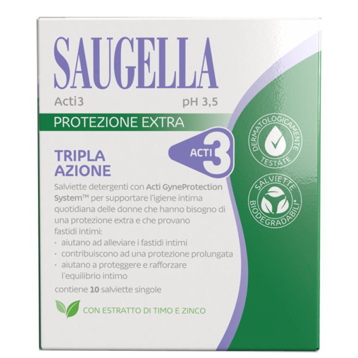 Salviette ACTI3 SAUGELLA 10 Pezzi