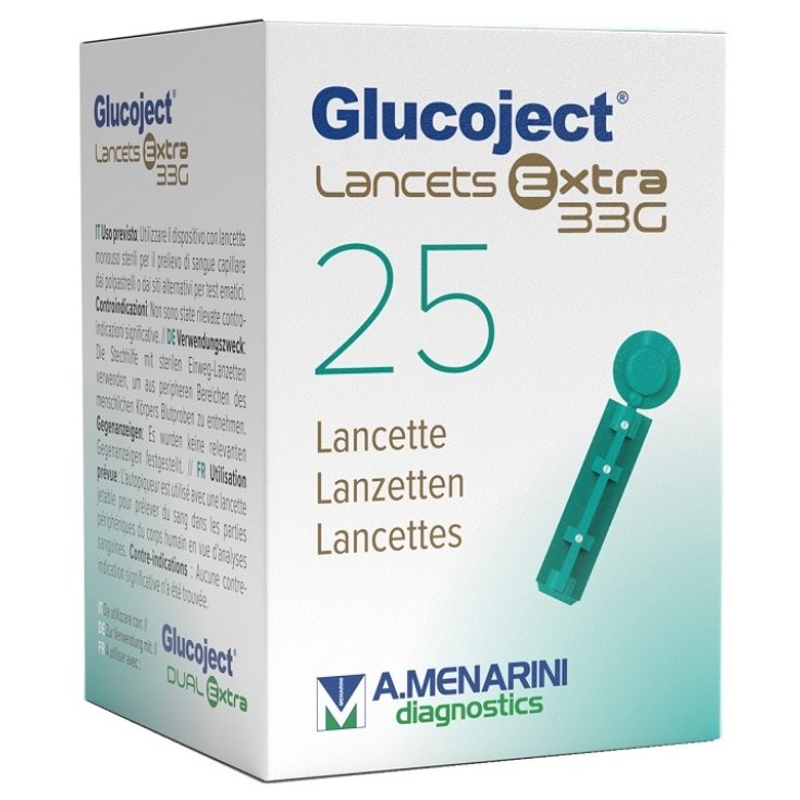 Lancette Pungidito Extra G33 Glucoject 25 Pezzi