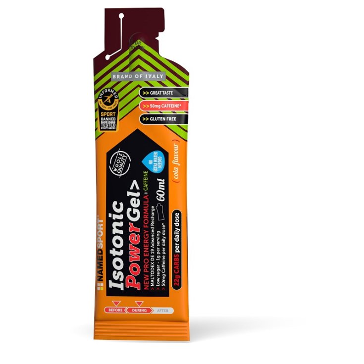 Named Sport Isotonic Power Gel Cola con Caffeina, 60 ml