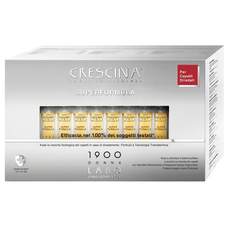Crescina Isole Follicolari Superformula 1900 Donna, 40 Fiale
