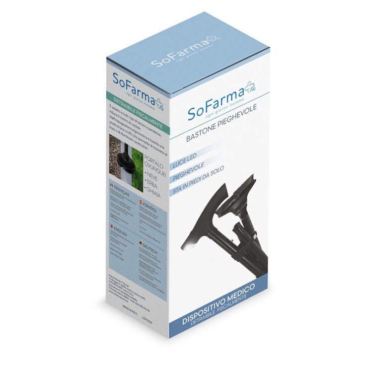 SoFarma Bastone Pieghevole con Luce LED