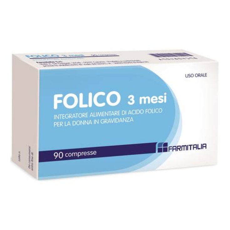 Folic 3 Months Farmitalia 90 Tablets