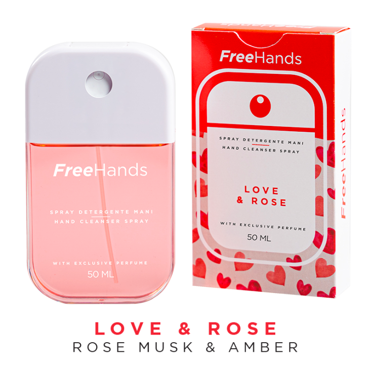 FreeHands Love & Rose Fragrance Hand Cleanser Spray 50ml