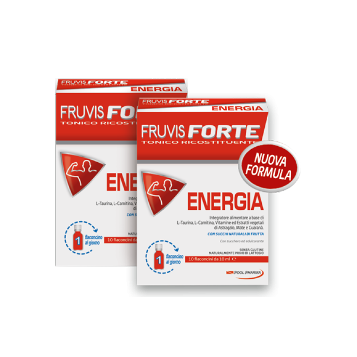 Fruvis Forte Energia Pool Pharma New Formula 10 Vials Of 10ml