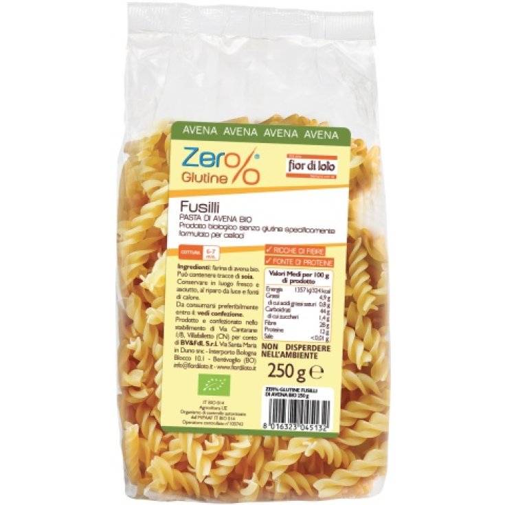 Organic Oat Fusilli Fior Di Loto Zer% Gluten® 250g