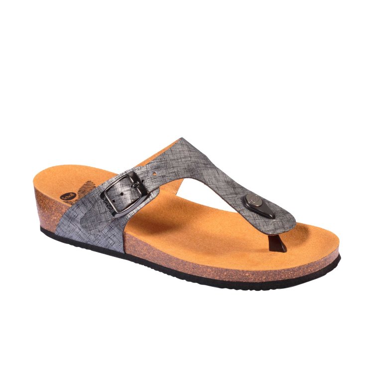 Gandia Scholl® Women's Silver Bioprint® Flip Flops Size 38