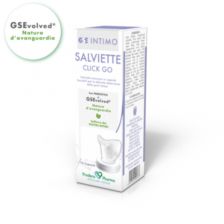 GSE INTIMO WIPES CLICK GO Prodeco Pharma 10 Pocket Capsules