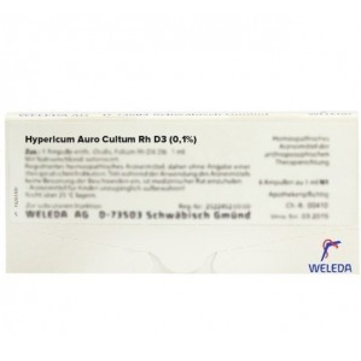 Hypericum Auro C Rh D2 Weleda 8 Vials of 1ml