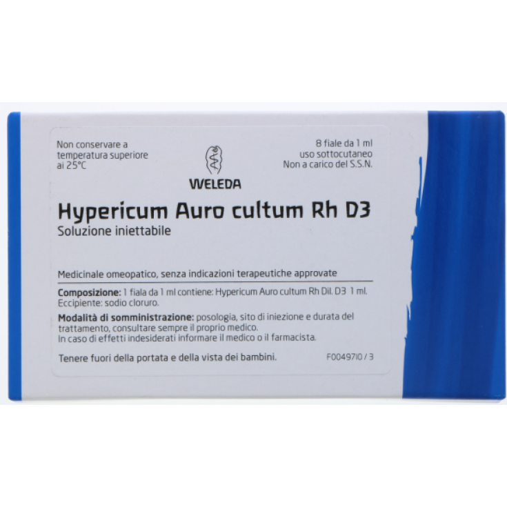 Hypericum Auro Cultum Rh D3 Weleda 8 Vials of 1ml