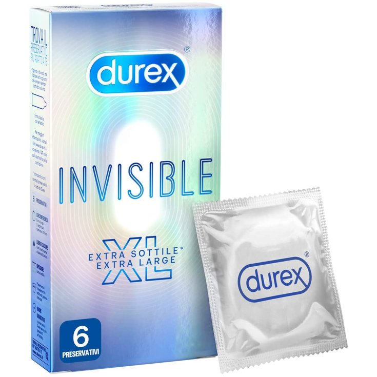 Invisible Xl Durex 6 Condoms