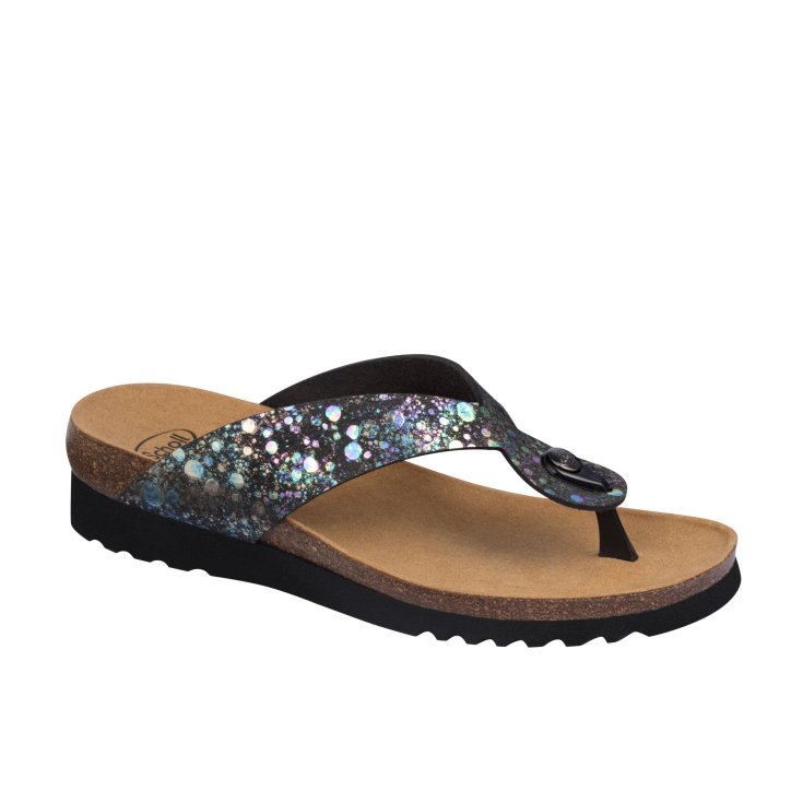 Kenna Scholl® Bioprint® Women's Flip Flops Black Size 39