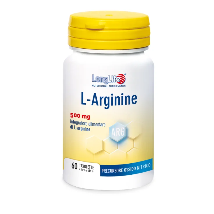 L-Arginine 500mg LongLife 60 Coated Tablets