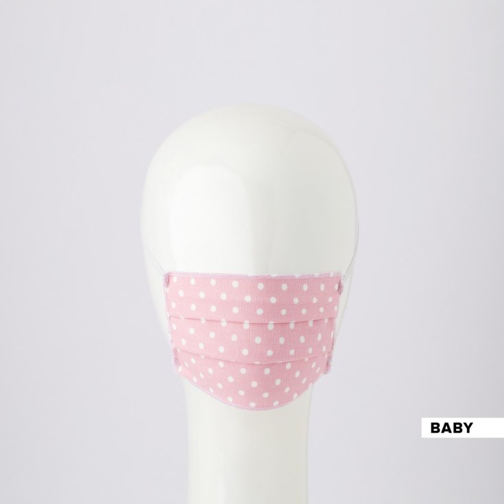 Baby Pink Polka Dot Mask Gold Line Carillo Kit 2 Masks