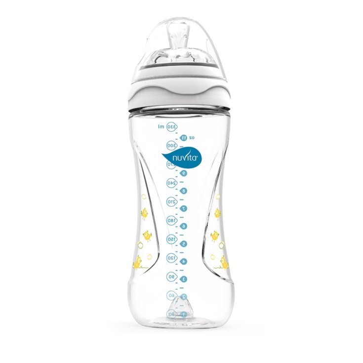 Mimic Collection Baby Bottle Color White Nuvita 330ml