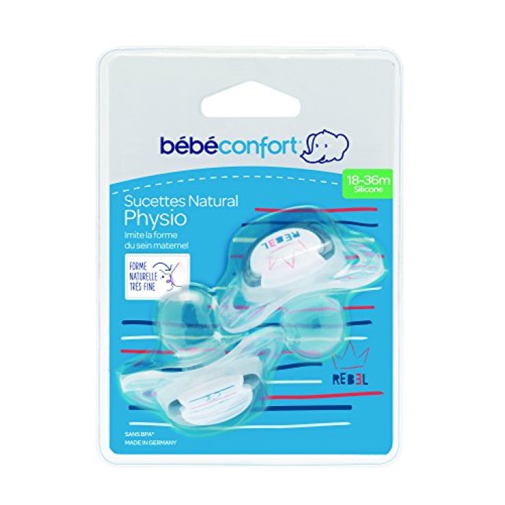 Natural Physio Bébé Confort Rebel 18-36 Months 2 Soothers