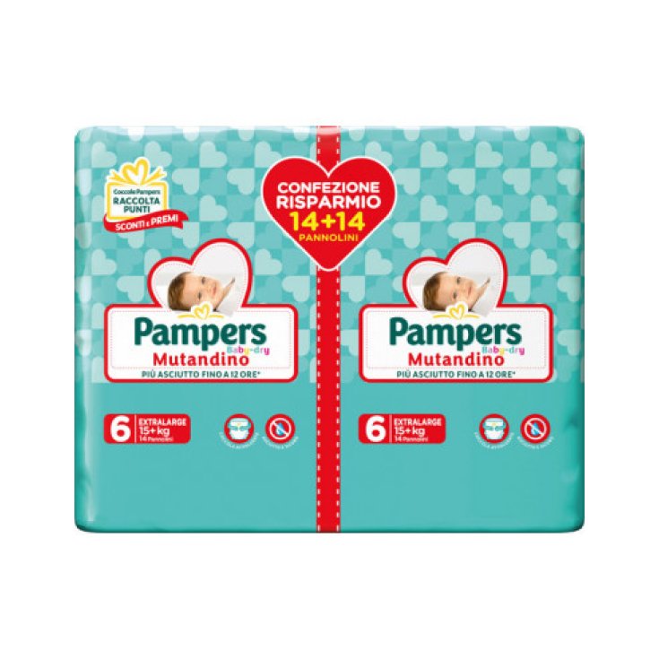 Pampers Baby Dry Panty Size 6 XL (15 + Kg) 28 Diapers