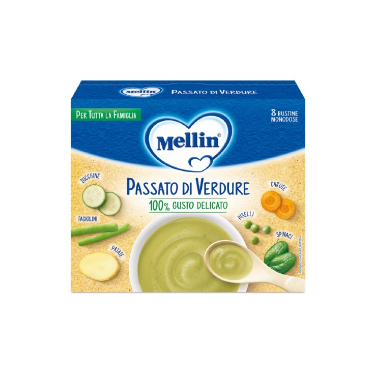 Pureed Vegetables Mellin 8 Single Serving Sachets