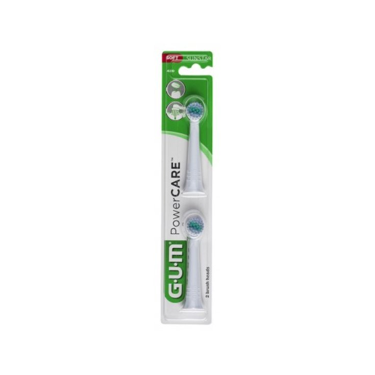 Sunstar Gum Rubber Power Care Replacement Electric Brush 2 Units