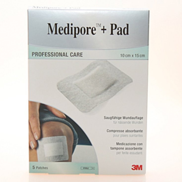 Medipore + pad Med 10x15cm 5pcs