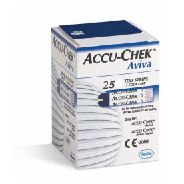 Roche Accu-Chek Aviva Blood Glucose Test Strips 25 Pieces