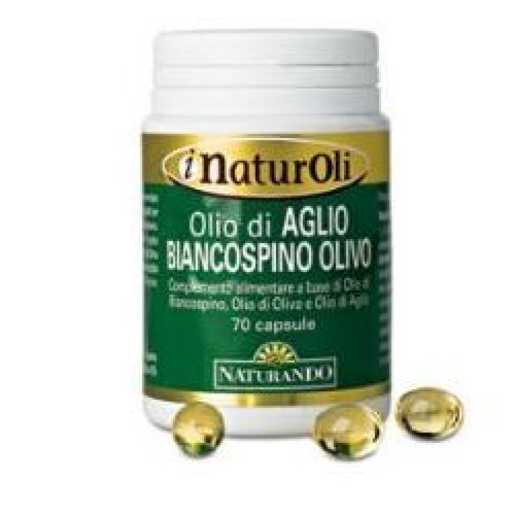 Naturando Hawthorn And Olive Garlic Oil Food Supplement 70 Capsules