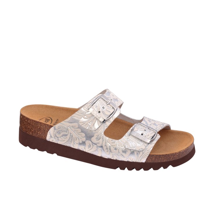 Regina Scholl® Woman Bioprint® Silver Sandal Size 39