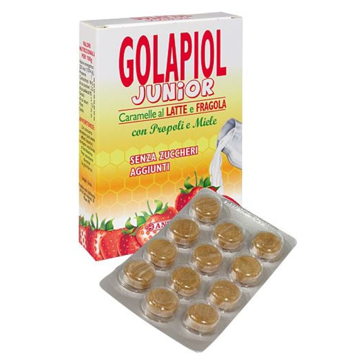 Golapiol Junior Tablets Based On Propolis and Honey Milk Strawberry Taste 24 Tablets