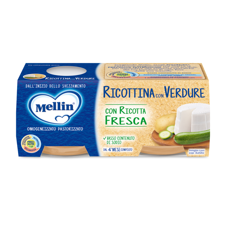 Ricottina With Vegetables Mellin 2x80g