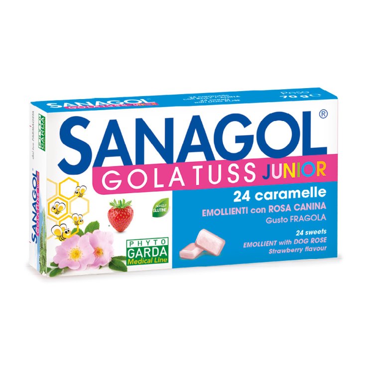 SANAGOL GOLA TUSS JUNIOR Phyto Garda 24 Strawberry Candies