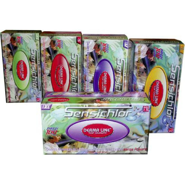 Sensichlor Latex Gloves Derma Line 100 Pieces