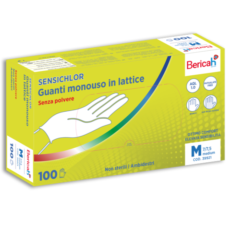 Sensichlor Latex Gloves Bericah 100 Pieces