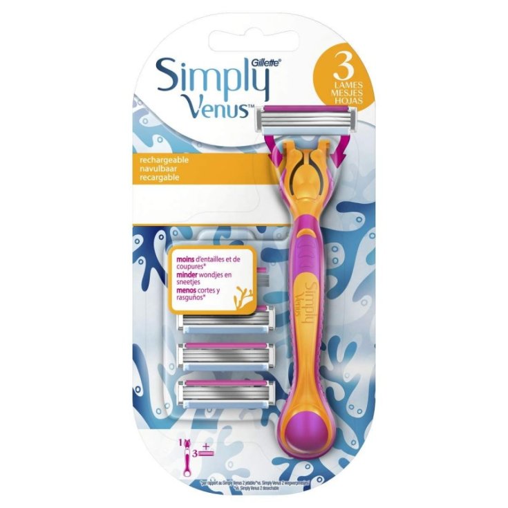 Simply Venus Gillette 1 Razor + 3 Refills