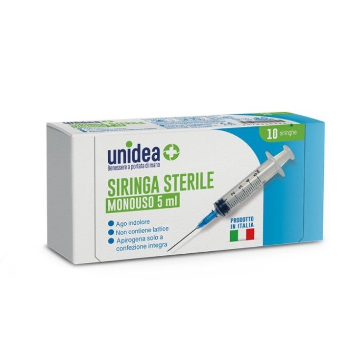 DISPOSABLE STERILE SYRINGE 5ml unidea 10 Syringes