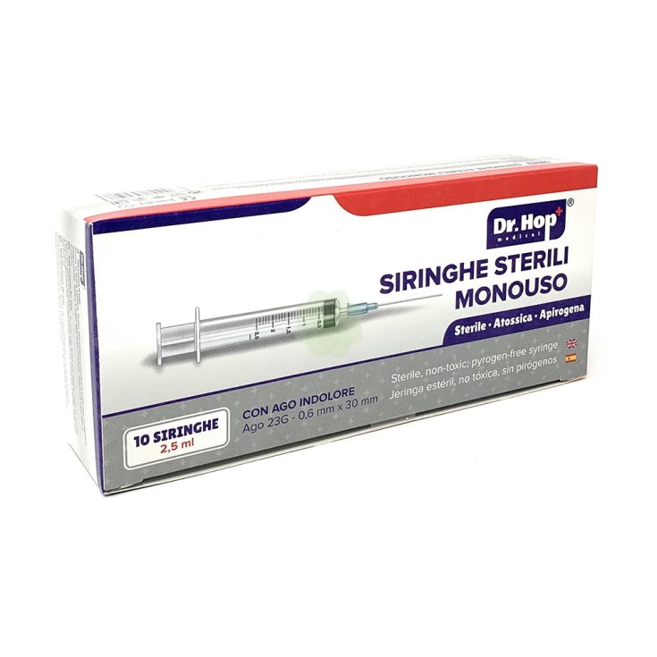 Sterile Disposable Syringes Dr. Hop 10 Syringes of 2,5ml