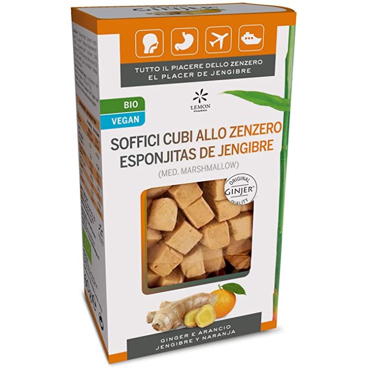 Soft Ginger Cubes Lemon Pharma 60g